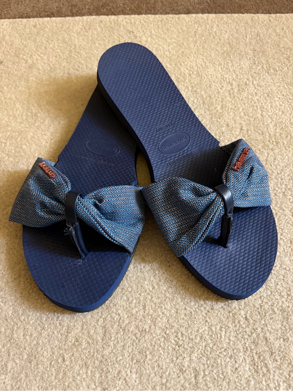 HAVAIANAS You St. Tropez Shine Flip Flop Sandals size 39/40 - Picture 9 of 10